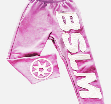 PATCHED SWEATPANTS PINK