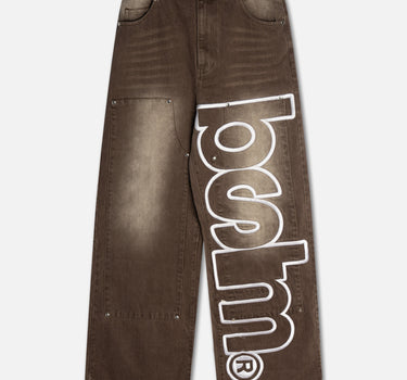 BAGGY DENIM PANTS BROWN