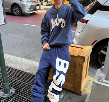 PATCHED SWEATPANTS NAVY