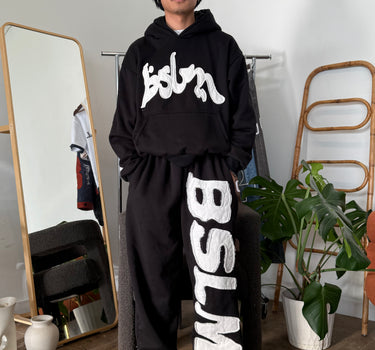 PATCHED SWEATPANTS BLACK