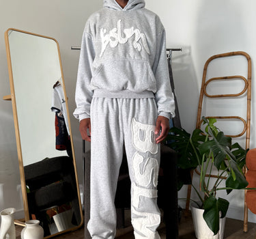 PATCHED SWEATPANTS GRAY