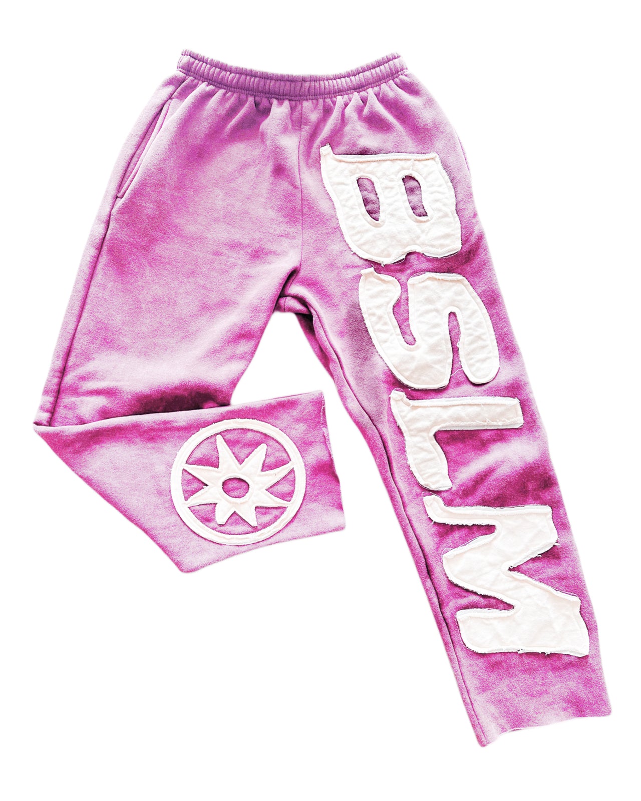 PATCHED SWEATPANTS (PINK)