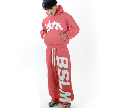 PATCHED SWEATPANTS PINK