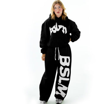 Bslm BSLM Patched Sweatpants Concrete | Heavyweight Streetwear – BSLM Clothing