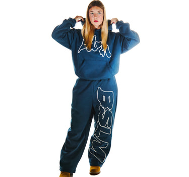 OUTLINED SWEATPANTS NAVY