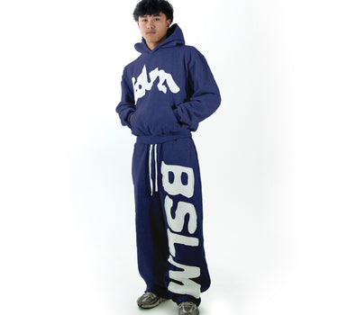 Bslm BSLM Patched Sweatpants Concrete | Heavyweight Streetwear – BSLM Clothing