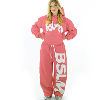 PATCHED SWEATPANTS PINK