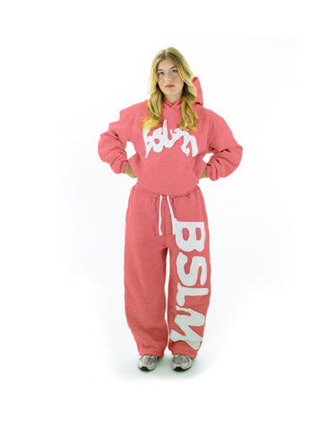 Bslm BSLM Patched Sweatpants Rose | Heavyweight Streetwear – BSLM Clothing