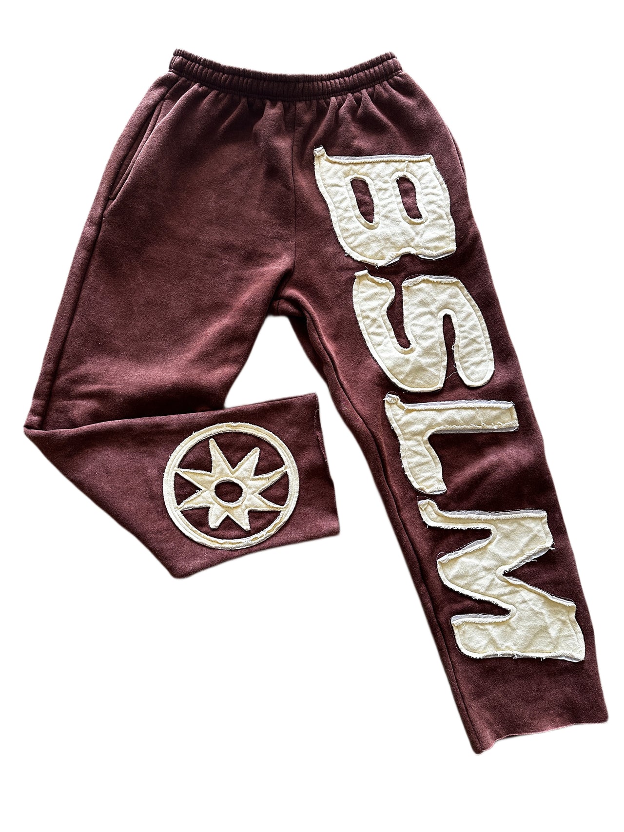 PATCHED SWEATPANTS (BROWN)