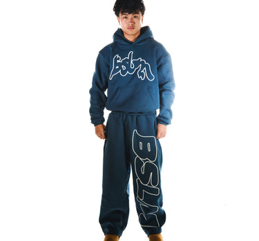 OUTLINED SWEATPANTS NAVY