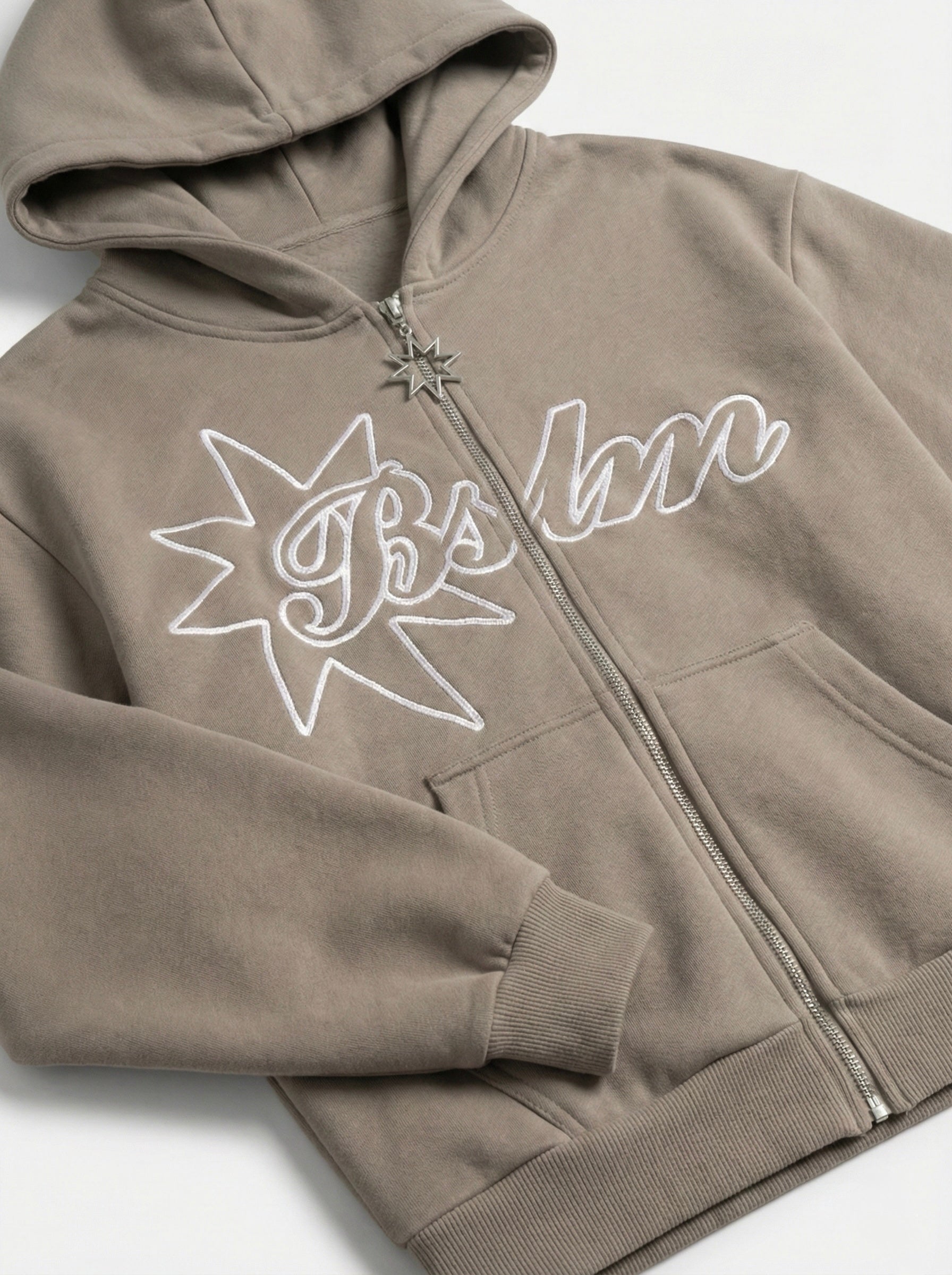 BSLM Revamped Zip-Up Stone | Streetwear Hoodie – BSLM Clothing