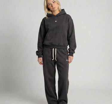 BLANKED HOODIE CHARCOAL