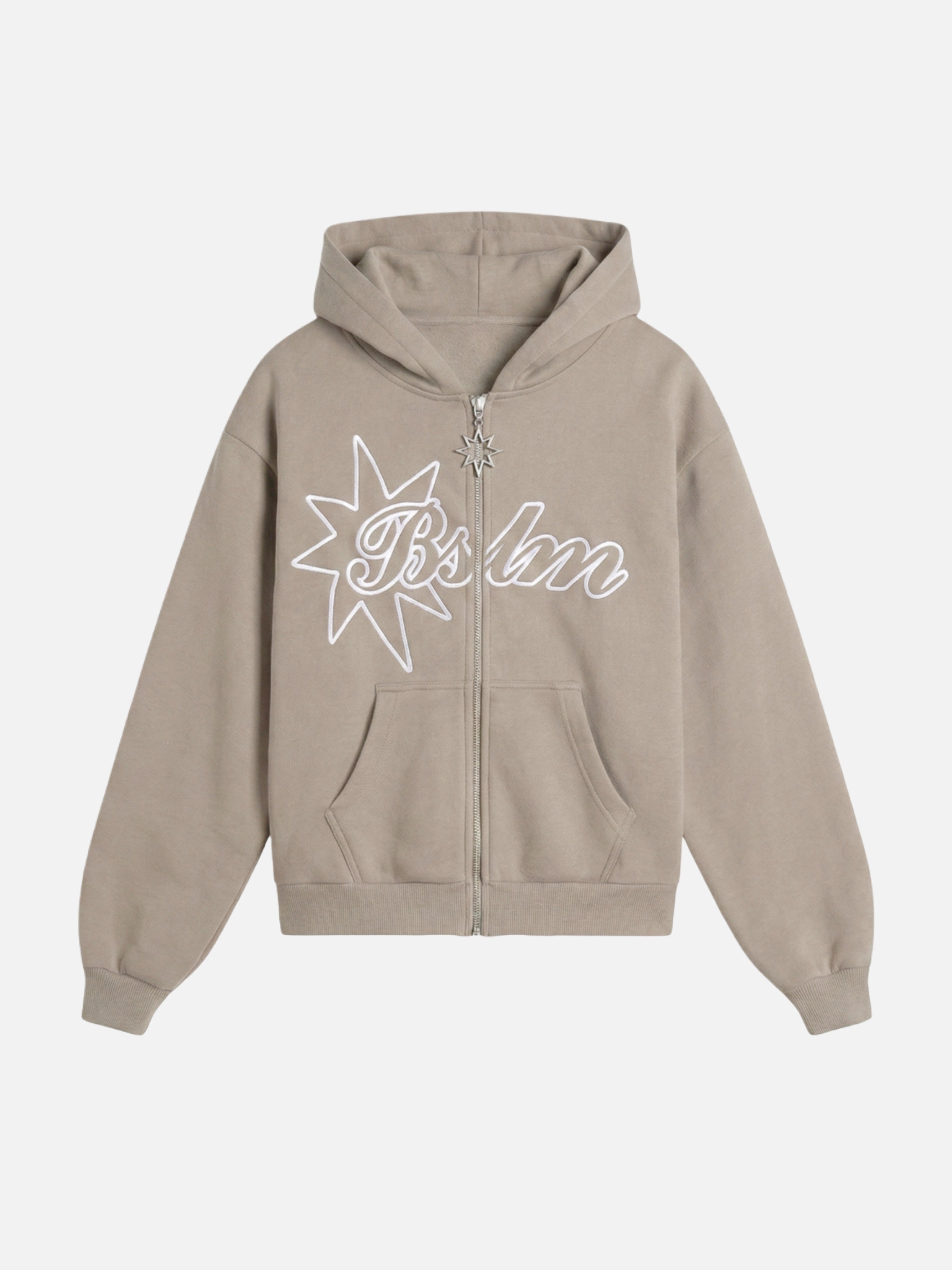 Bslm BSLM Revamped Zip-Up Stone | Streetwear Hoodie – BSLM Clothing