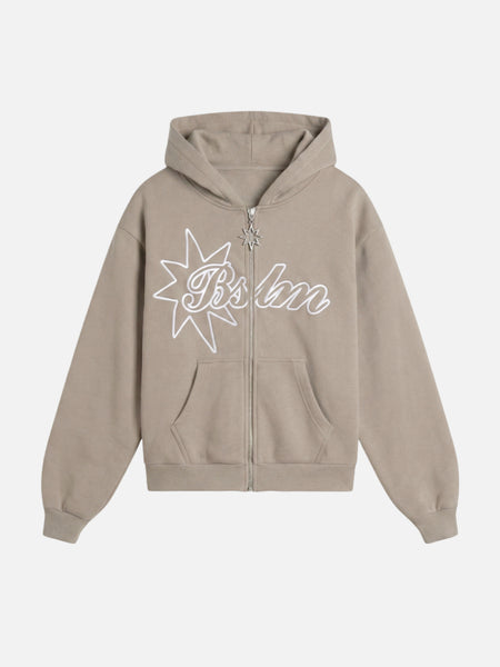 stone 　zip-upsweat M BSLM Revamped Zip-Up Stone | Streetwear Hoodie – BSLM Clothing