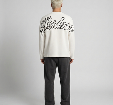 BLANKED KNIT CHALK