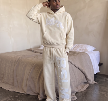 PATCHED HOODIE IVORY