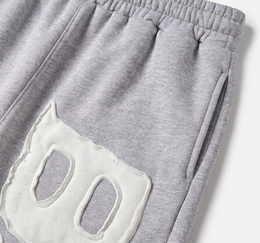 PATCHED SWEATPANTS CONCRETE