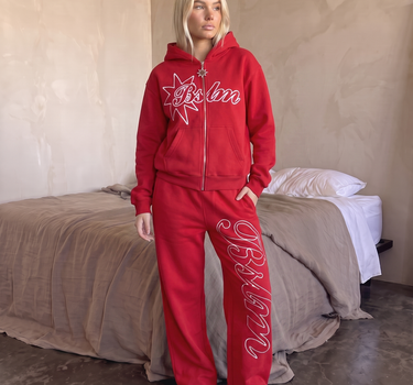REVAMPED SWEATPANTS BURGUNDY