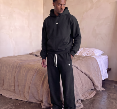 BLANKED HOODIE CHARCOAL