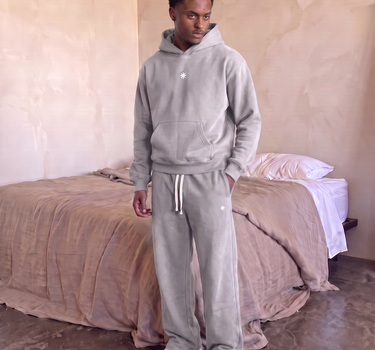 BLANKED HOODIE CONCRETE