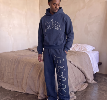 OUTLINED HOODIE NAVY