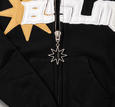 PATCHED ZIP-UP CHARCOAL – detail