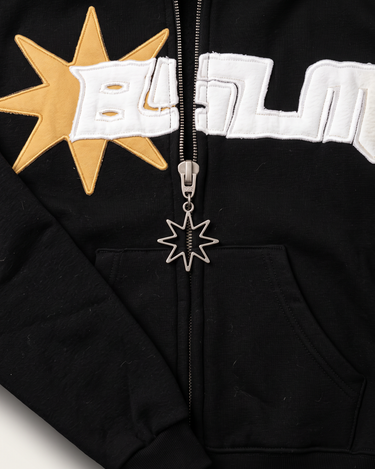 PATCHED ZIP-UP CHARCOAL – detail